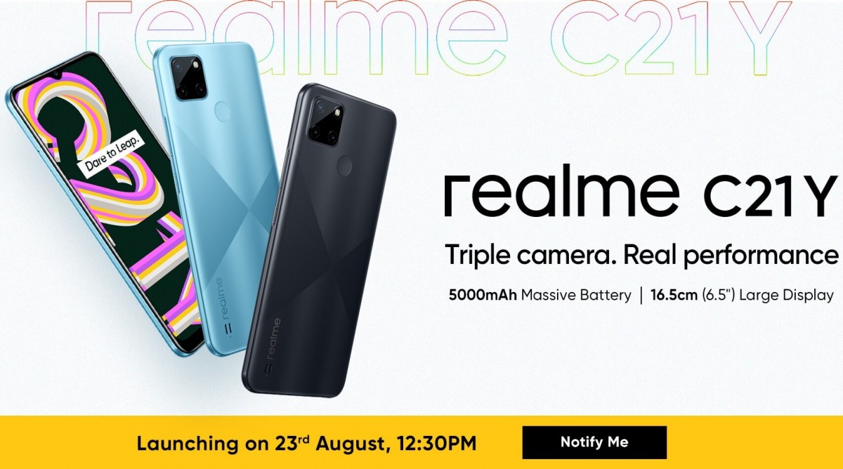 Realme C21Y Ấn Độ ra mắt vào ngày 23 tháng 8