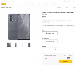 Realme GT Master and GT Master Explorer prices for Europe leak through the official store