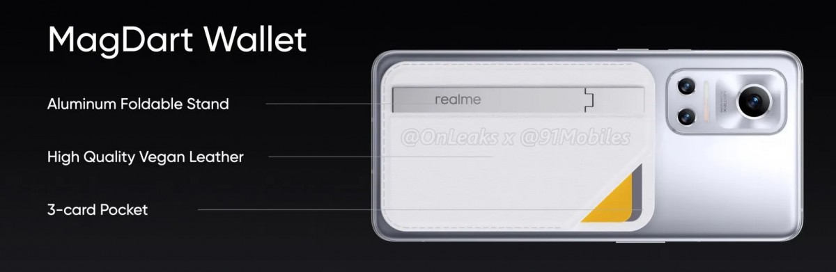 Hình ảnh bị rò rỉ cho thấy ví MagDart được gắn từ tính với Realme Flash