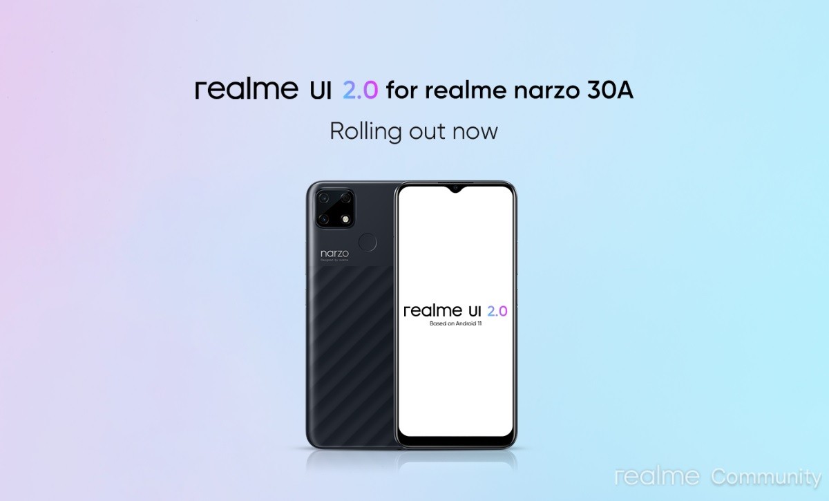 Realme Narzo 30A đang nhận được bản cập nhật ổn định Realme UI 2.0 dựa trên Android 11