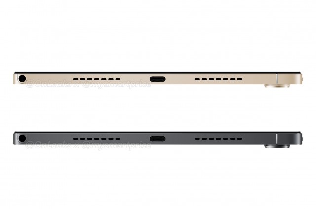 Realme Pad stylus slot, speakers and USB-C slot (image source)