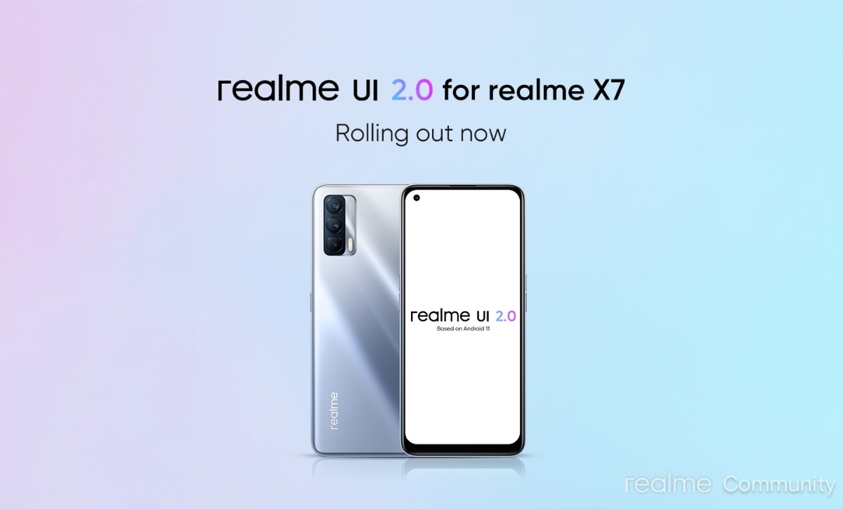 Realme X7 is the latest phone to get Android 11-based Realme UI 2.0 stable  update - GSMArena.com news