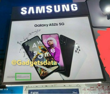 A Galaxy A52s 5G poster spotted in India