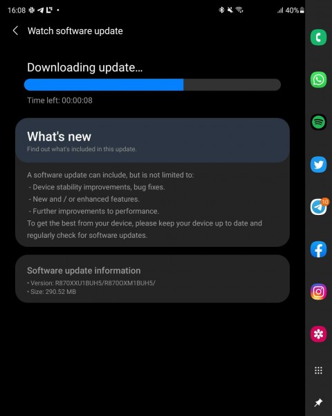 Samsung Galaxy Watch4 series gets its first software update