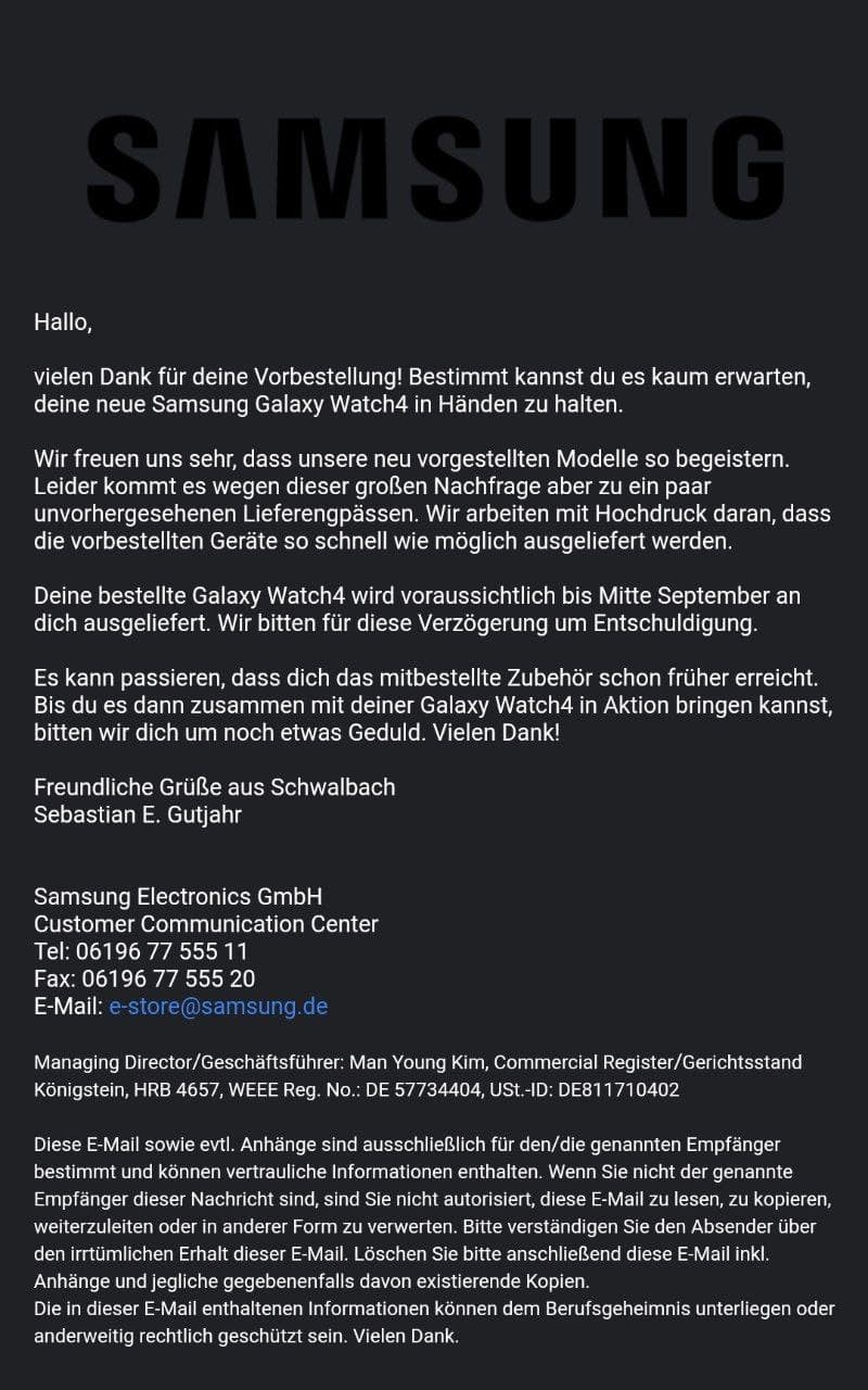 سامسونگ آلمان اعلام کرد، تحویل Galaxy Z Fold3 و Watch4 Classic به تعویق افتاده است - gsmarena 001