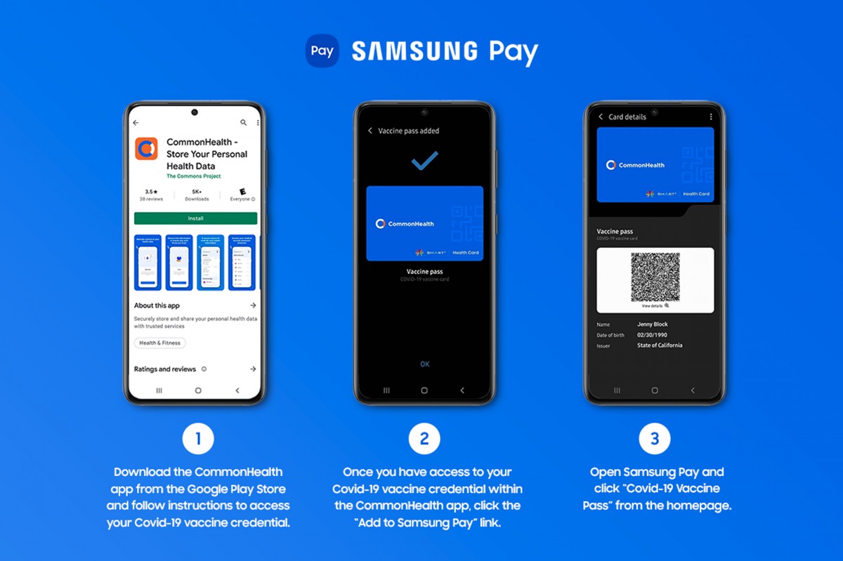 Samsung Galaxy owners in the US can now add their COVID-19 vaccination info to Samsung Pay