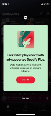 Spotify đang thử nghiệm gói Plus - một gói đăng ký hỗ trợ quảng cáo với tính năng nghe theo yêu cầu