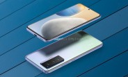 vivo X70 renders show a similar design to the Pro, with three cameras and a flat display