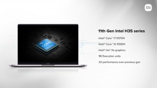 Mi Notebook Ultra đi kèm với CPU Intel thế hệ thứ 11, RAM lên đến 16GB và SSD 512GB