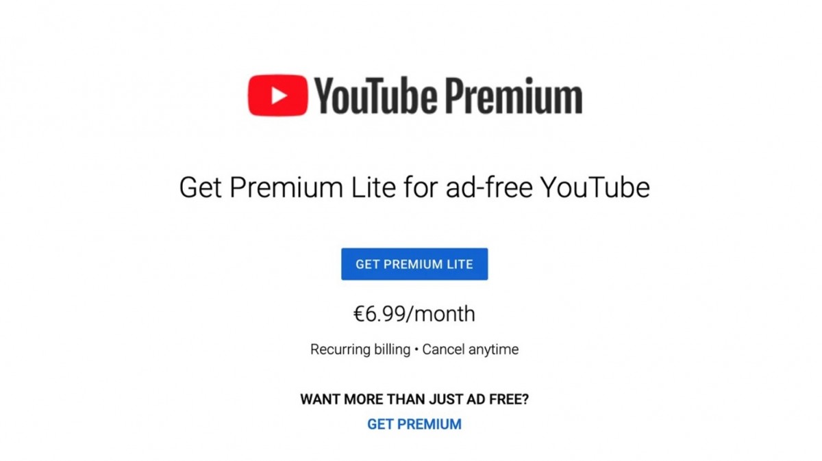 YouTube Premium Lite launched in several European countries 