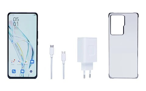  phone, USB-C cable, charger and protective case
