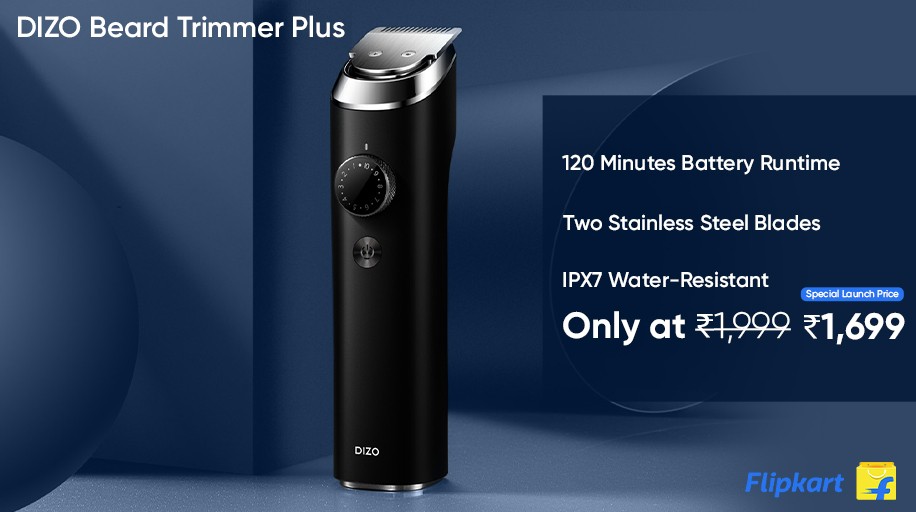 DIZO Beard Trimmer Plus có khả năng chống nước IPX7