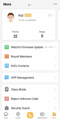 imoo phone app menus