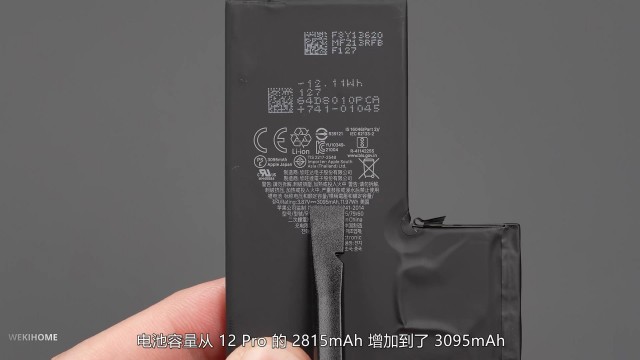 iPhone 13 Pro battery (source: WekiHome)