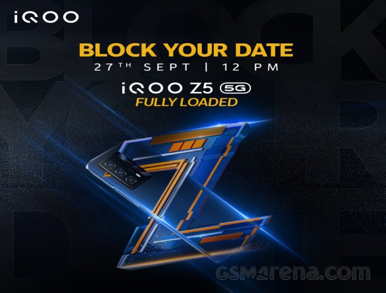 iQOO Z5 India launch set for September 27