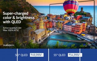 QLED models are 5,000 INR more expensive, but have better screens