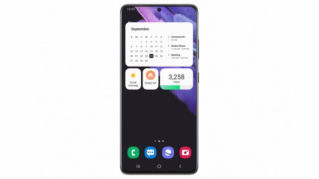 One UI 4 homescreen and new widgets (image: Samsung)