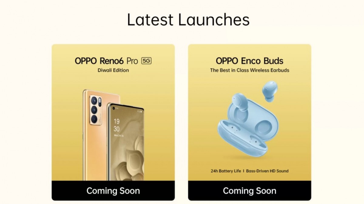 Oppo F19s launch set for September 27, Reno6 Pro 5G Diwali Edition is 'coming soon'