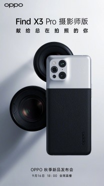 Pegatinas oficiales del fotógrafo Oppo Find X3 Pro