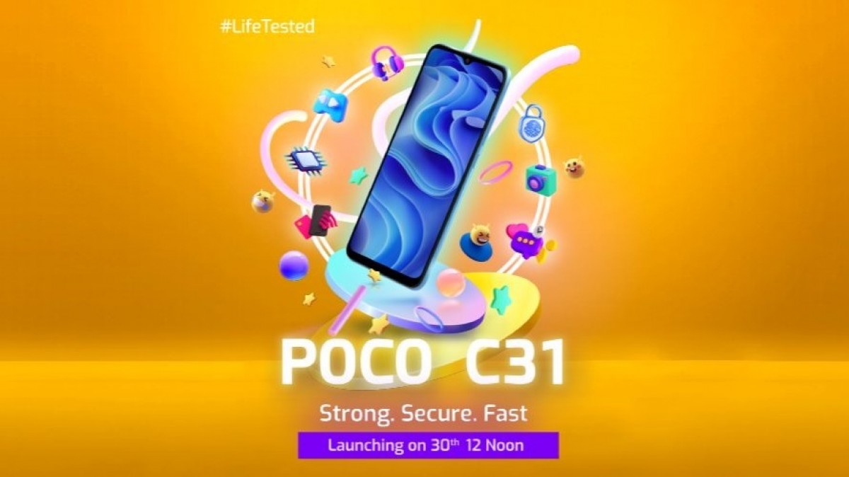 Poco C31's key specs confirmed ahead of September 30 unveiling