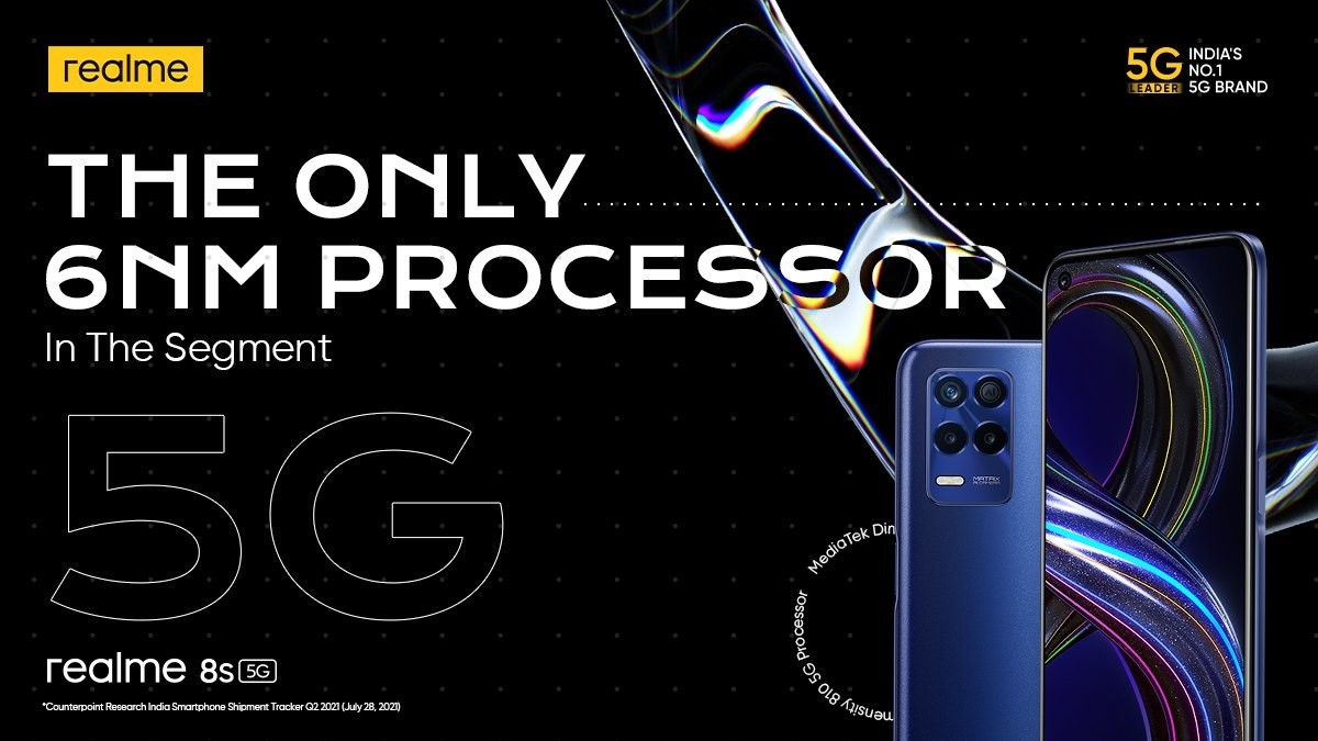 Realme 8s 5G color options officially confirmed ahead of September 9 unveiling
