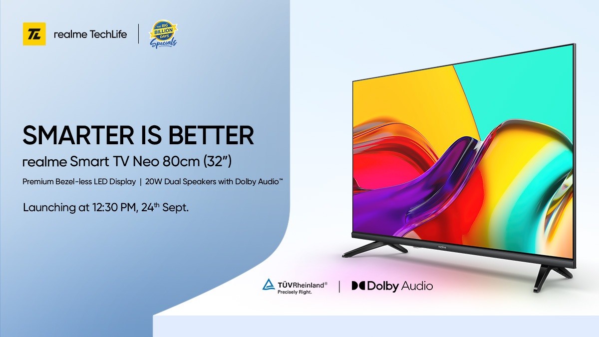 Realme Band 2 India launch set on September 24, Narzo 50 series and Smart TV Neo 32'' will tag along