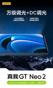 Realme GT Neo2's screen features