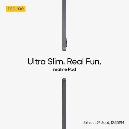 Realme Pad with thin and light design is coming on September 9