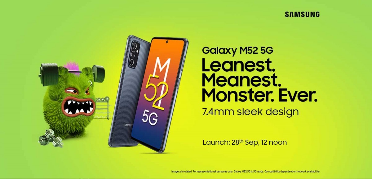 Lancement du Samsung Galaxy M52 5G le 28 septembre en Inde