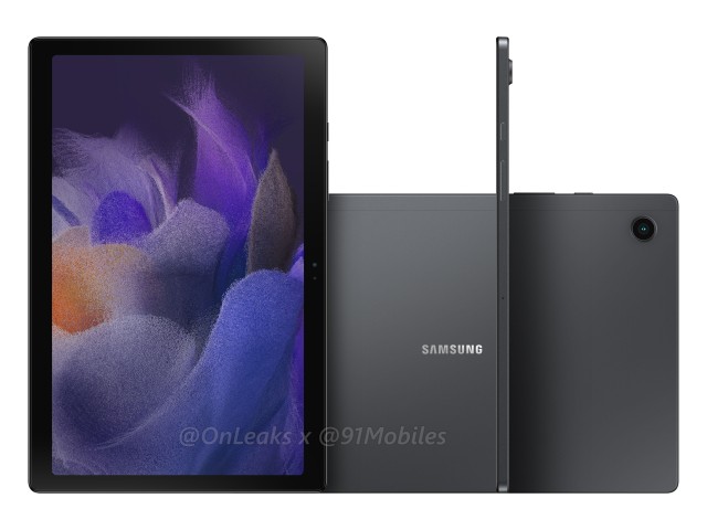 Rendu Samsung Galaxy Tab A8 2021 (crédit: @OnLeaks x 91Mobiles)