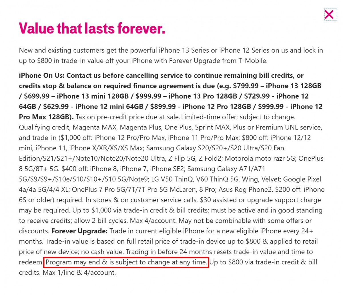 T-Mobile's new 'Forever Upgrade' program for the iPhone 13 isn't really forever