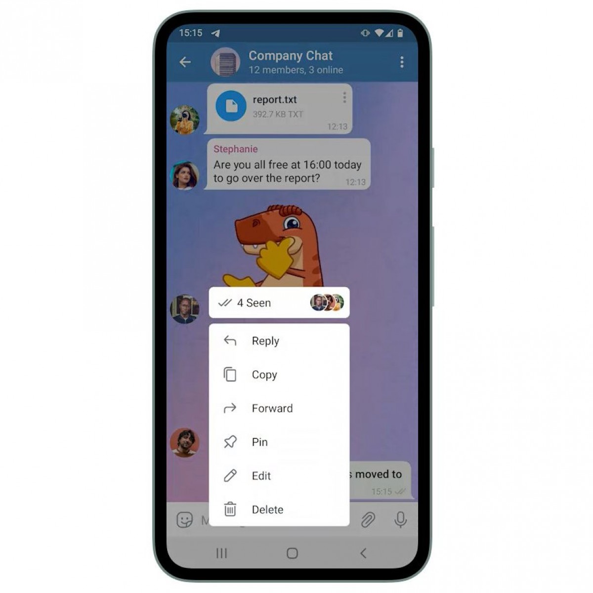 Telegram update adds chat themes, interactive emoji, and read receipts in groups
