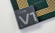 Vivo V1 ISP chip photographed next to Snapdragon 888