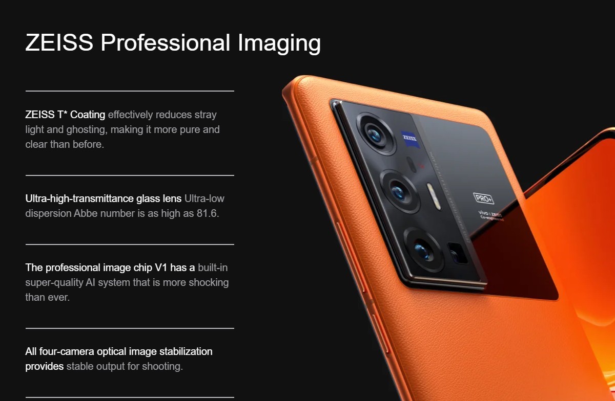 x70 pro camera specs