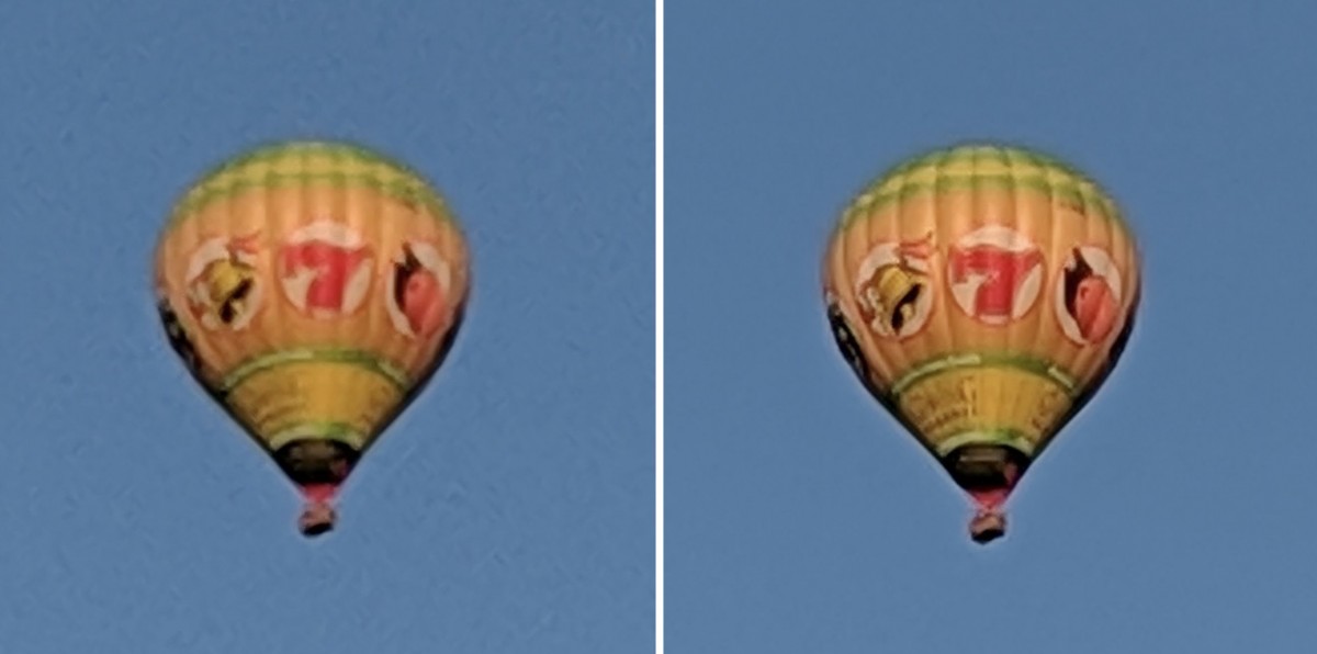 Pixel 2 (left) vs. Pixel 3 (right), both using a 12 MP sensor