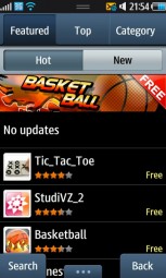 The Samsung Apps store for Bada software