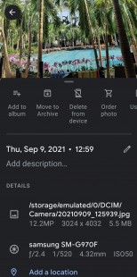 Google Photos Android app's new date and time edit options