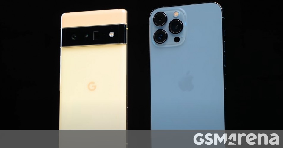 Watch the Google Pixel 6 Pro battle it out with the iPhone 13 Pro Max in a speed test