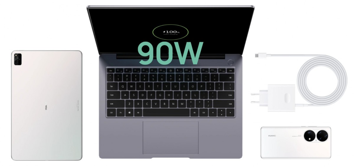 The Huawie MateBook 14s features a 90 Hz 14.2'' touchscreen, 11th gen Intel i5 or i7 processor