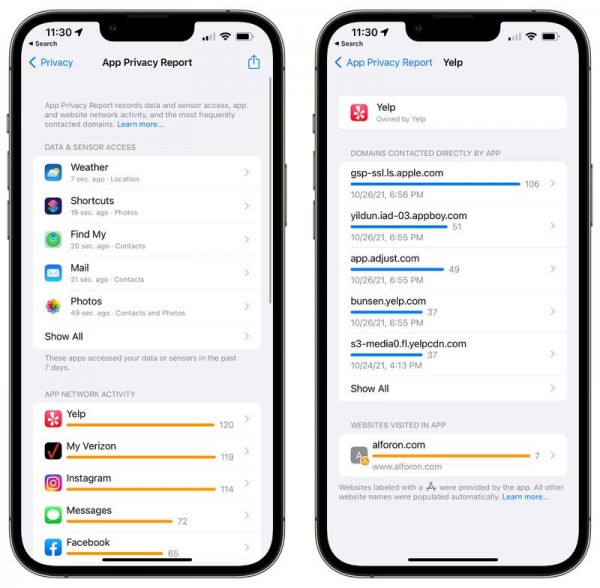 Apple releases iOS 15.2 beta with App Privacy Report and Notification Summary