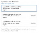 Options de configuration du MacBook Pro