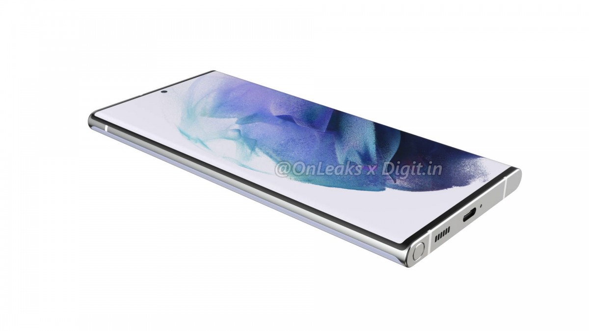 Previously leaked renders of alleged Galaxy S22 Ultra with S Pen slot