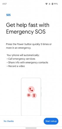 Emergency video recording in Personal Safety app (images: XDA Developers)