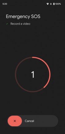 Emergency video recording in Personal Safety app (images: XDA Developers)