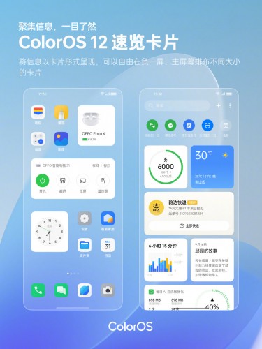 ColorOS 12 beta widgets