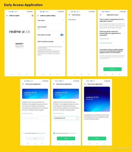 Realme UI 3.0 application access instructions (image: Realme Community)