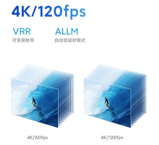 4K / 120 khung hình / giây và hỗ trợ tốc độ làm tươi thay đổi nhờ HDMI 2.1