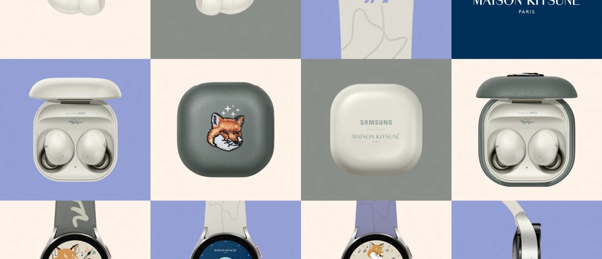 Samsung And Maison Kitsune Team Up For Limited Edition Galaxy Watch4 And Buds2 Gsmarena Com News