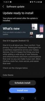 Journal des modifications bêta de Samsung One UI 4.0 (images : SamMobile)