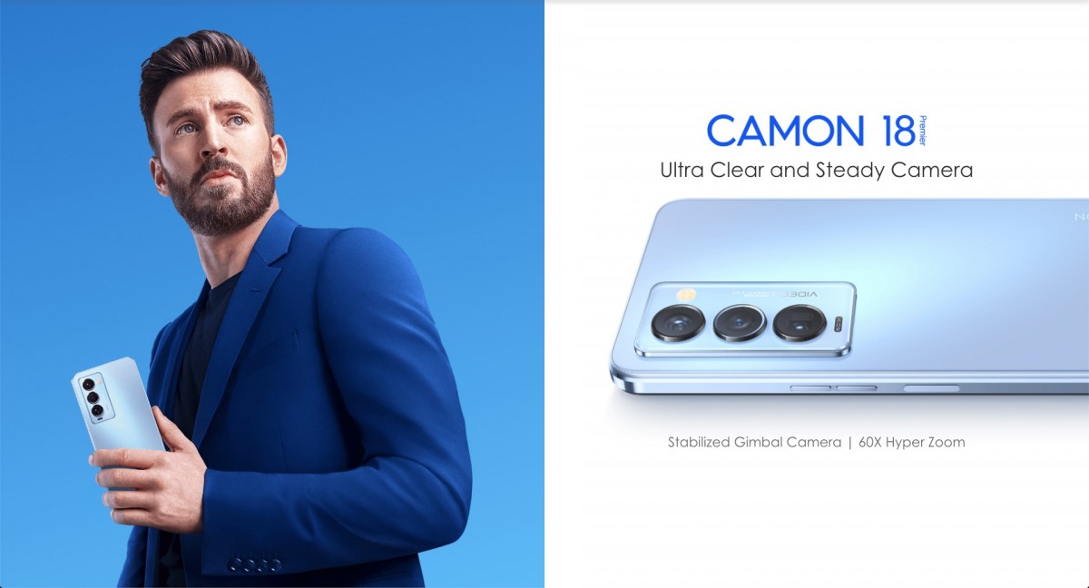 Tecno Camon 18 Premier: AMOLED-дисплей с частотой 120 Гц, карданная камера и перископ